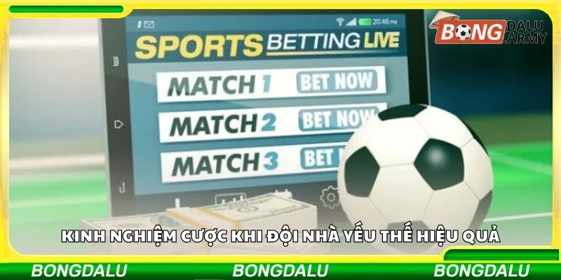 Kinh nghiệm cược khi đội nhà yếu thế hiệu quả